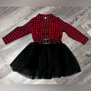 Red and Black Plaid Girls Dress.